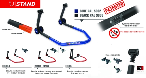 BEQUILLE ARRIERE U-STAND AVEC FOURCHETTE