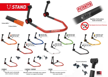 BEQUILLE ARRIERE U-STAND AVEC FOURCHETTE