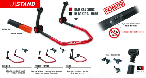 BEQUILLE ARRIERE U-STAND AVEC FOURCHETTE