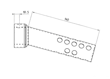 Chicane nid d'abeille pour silencieux EVO3  - d.47,3 d.35 15°