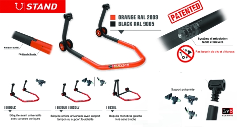 BEQUILLE ARRIERE U-STAND AVEC FOURCHETTE