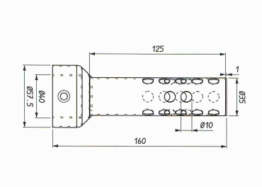 Chicane nid d'abeille pour silencieux MOTO GP  - d.57,5 d.35 00°