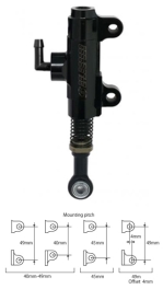 Maitre cylindre arrière, rotule uniball diam.6, entraxe des fixations fixe 45mm