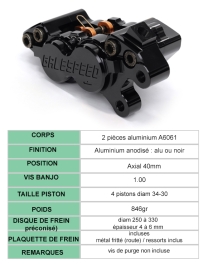 Etrier de frein avant complet, modèle BILLET
