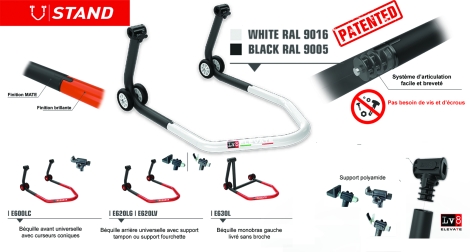 BEQUILLE ARRIERE U-STAND AVEC FOURCHETTE