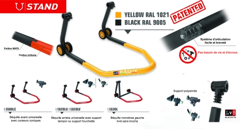 BEQUILLE ARRIERE U-STAND AVEC FOURCHETTE
