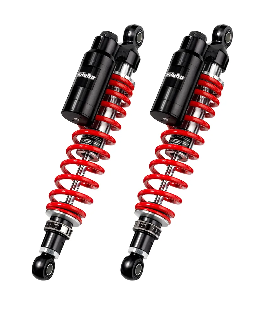 Double amortisseur réglable, réservoir séparé fixe,entraxe 361mm,ressort rouge WMT0