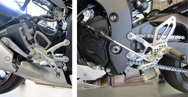 Commandes reculées Robby Moto modèle SBK YAMAHA YZF1000 R1 2015 2019