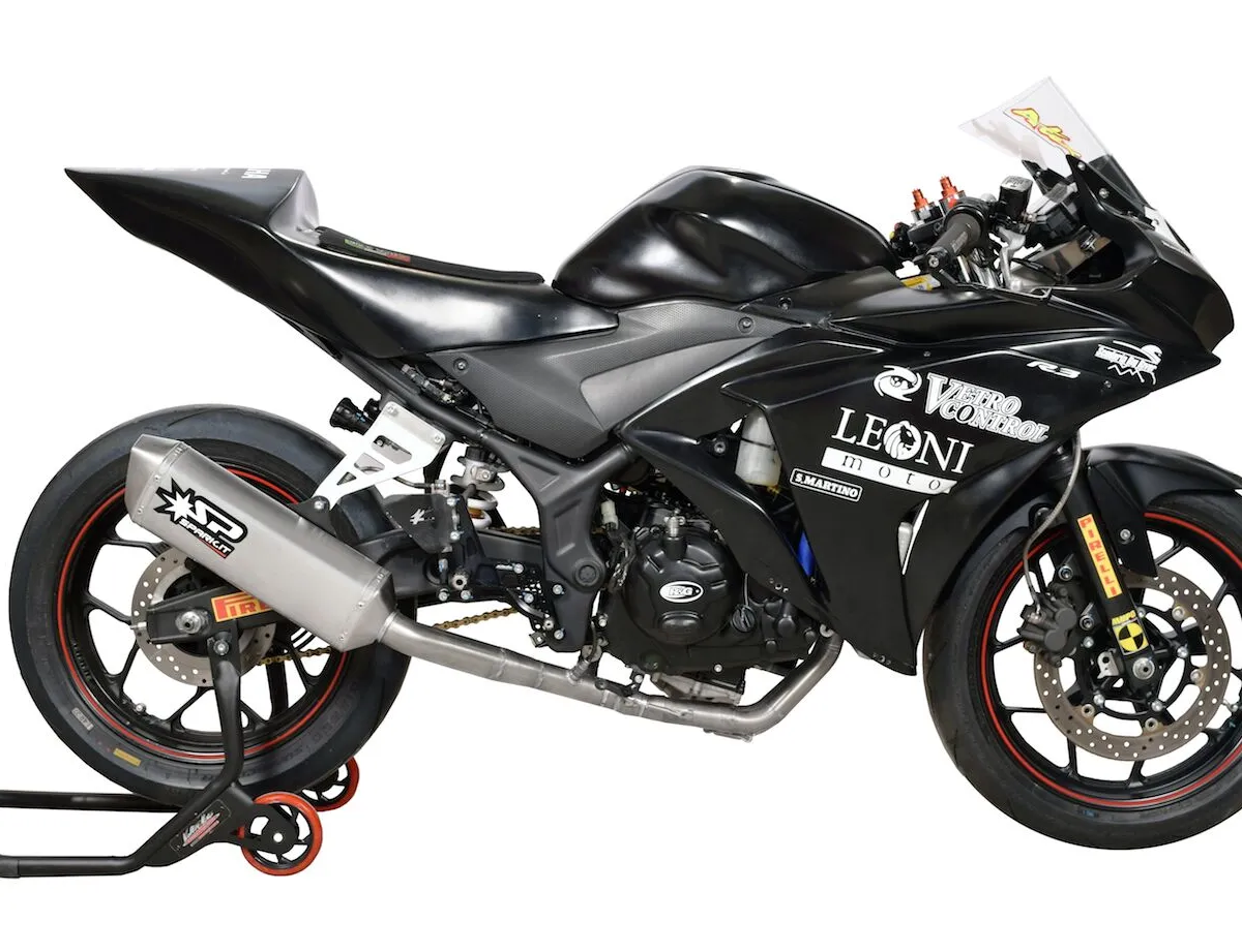 Ligne complète racing : collecteur Inox + silencieux 102 DB