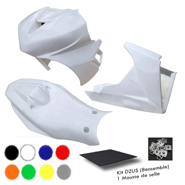 Ensemble pack carénage. Fintion gelcoat teinté dans la masse