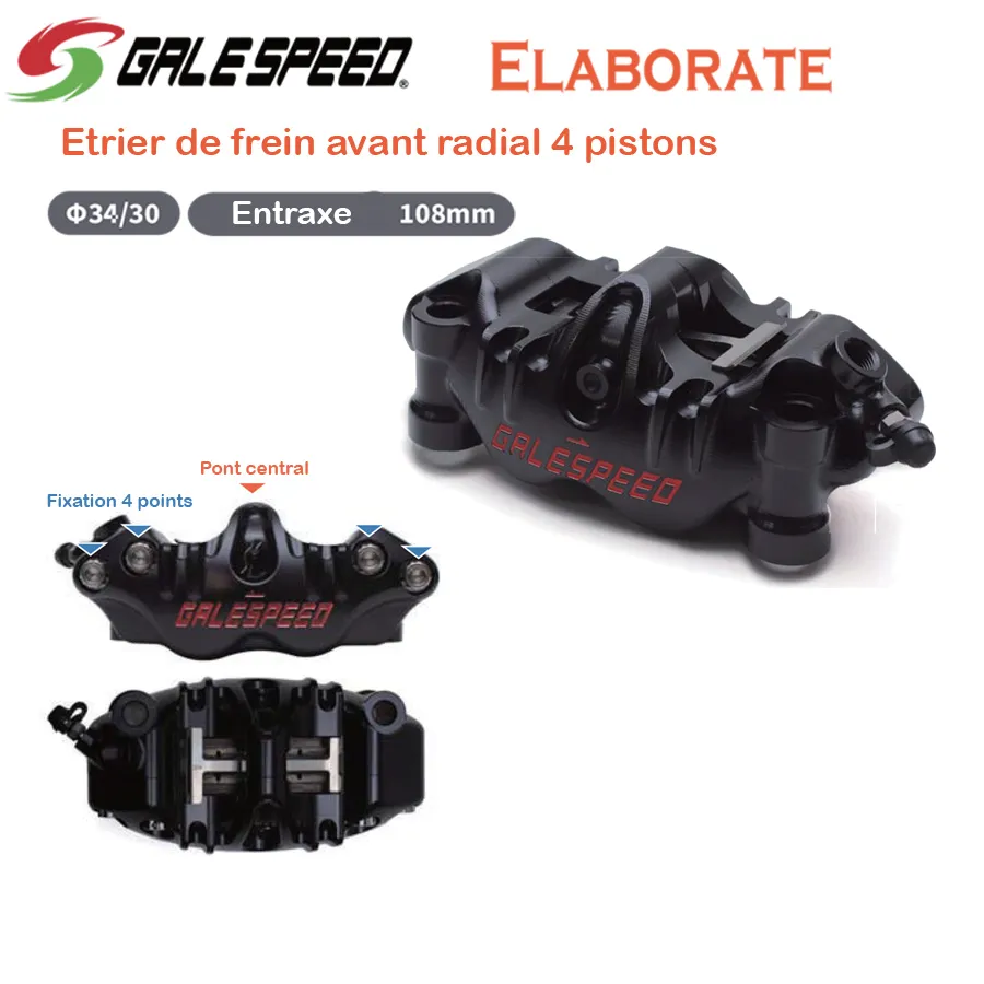 Etrier de frein avant complet Galespeed, modèle BILLET
