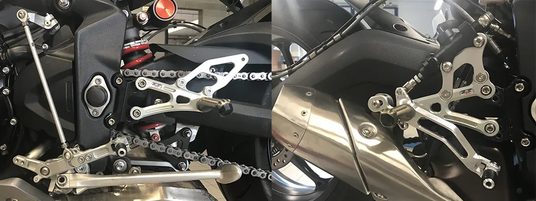 Commandes reculées Robby Moto modèle EVO TRIUMPH STREET TRIPLE R/S/RS 2017 2014