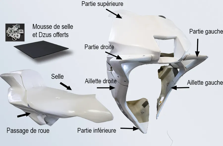 Ensemble pack carénage.