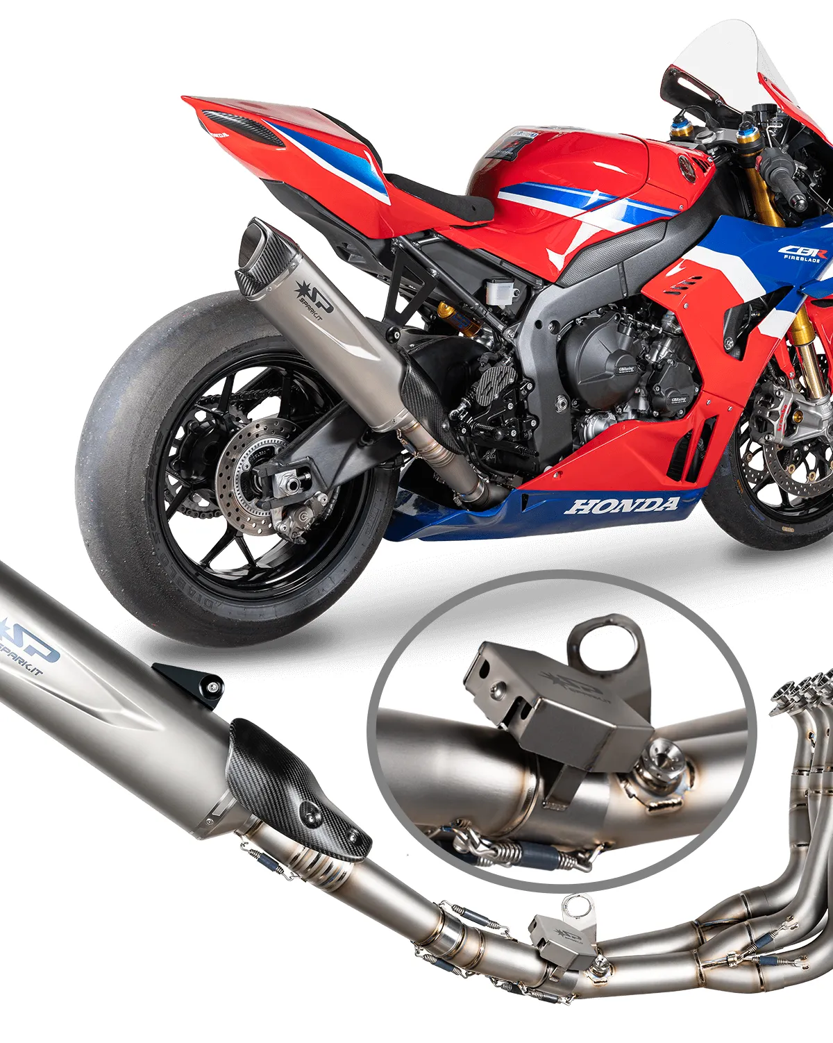 Ligne complète racing TITANE avec valve d'échappement