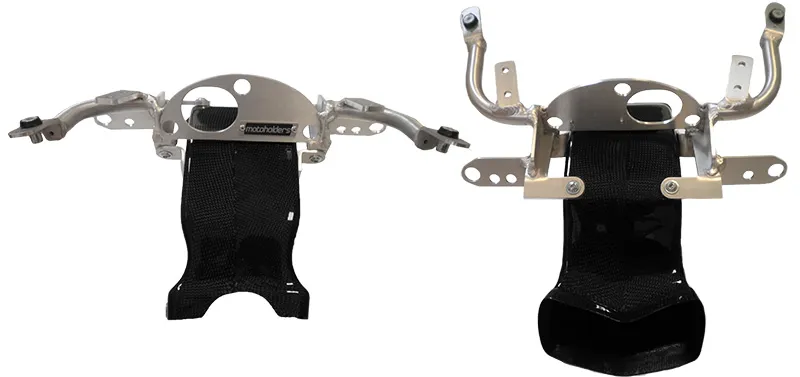 Support de carénage avant Alluminium avec prise d'air gelcoat noir longue