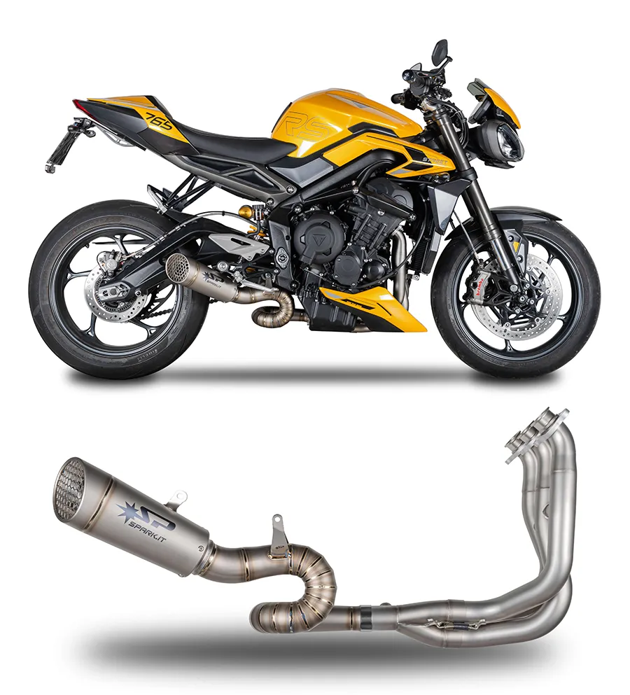 Collecteur racing inox, raccord 3 en 1 titane et silencieux Grid-O titane